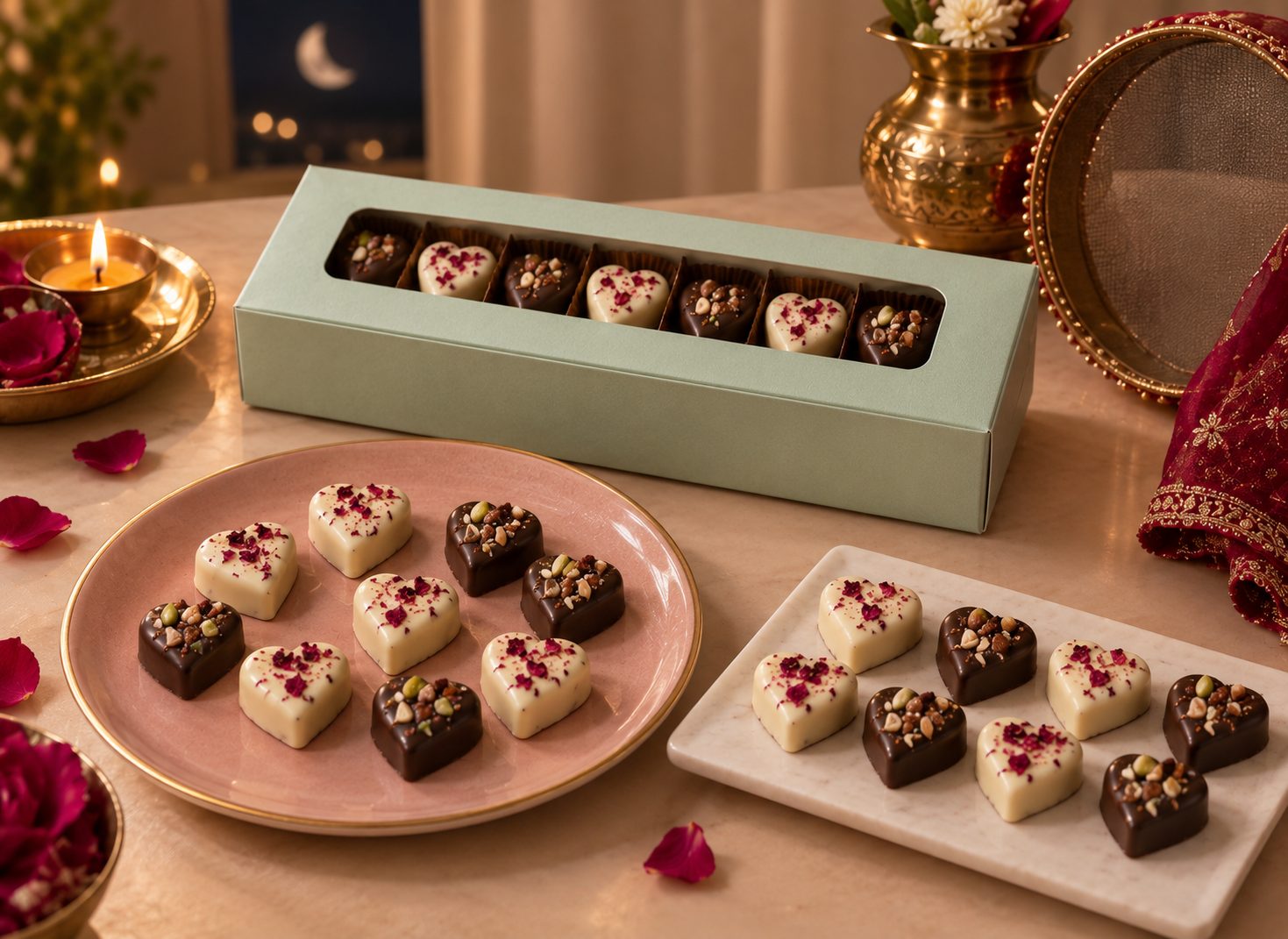 AMORA — rose wood gift box of 8